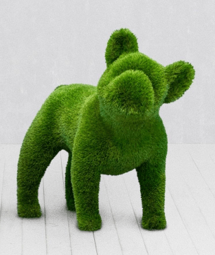 Französische Bulldogge – Tierform-Topiary (künstlich)